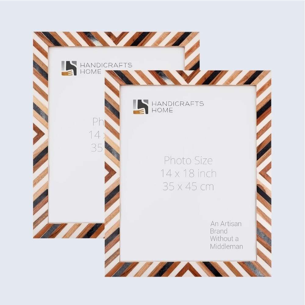 Handicrafts Home Large Picture Frames 14x18, Marquet-Cosmo Collection, Pack of 2